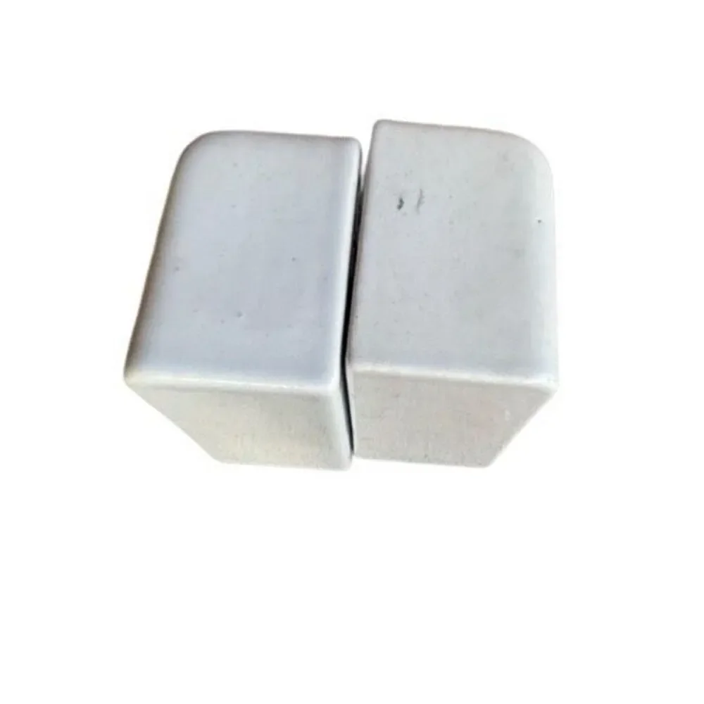 Vintage White Ceramic Rectangular 1950’s Salt & Pepper Shakers